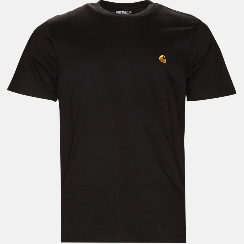 Carhartt WIP T-shirts S/S. CHASE TEE I026391 BLACK/GOLD
