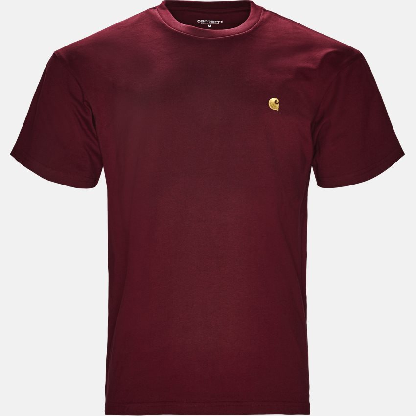 Carhartt WIP T-shirts S/S. CHASE TEE I026391 MULBERRY/GOLD