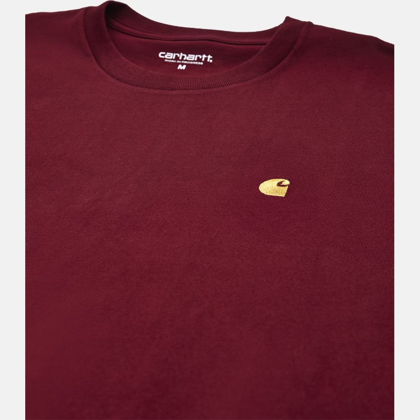Carhartt WIP T-shirts S/S. CHASE TEE I026391 MULBERRY/GOLD