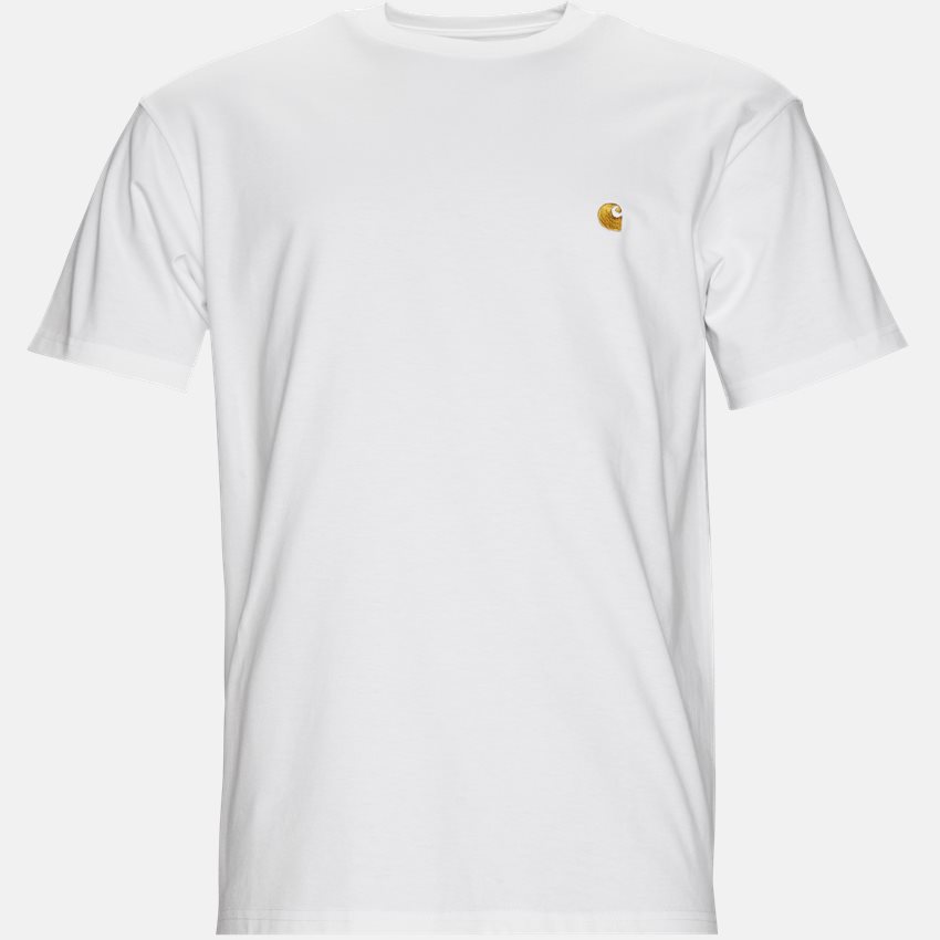 Carhartt WIP T-shirts S/S. CHASE TEE I026391 WHITE/GOLD