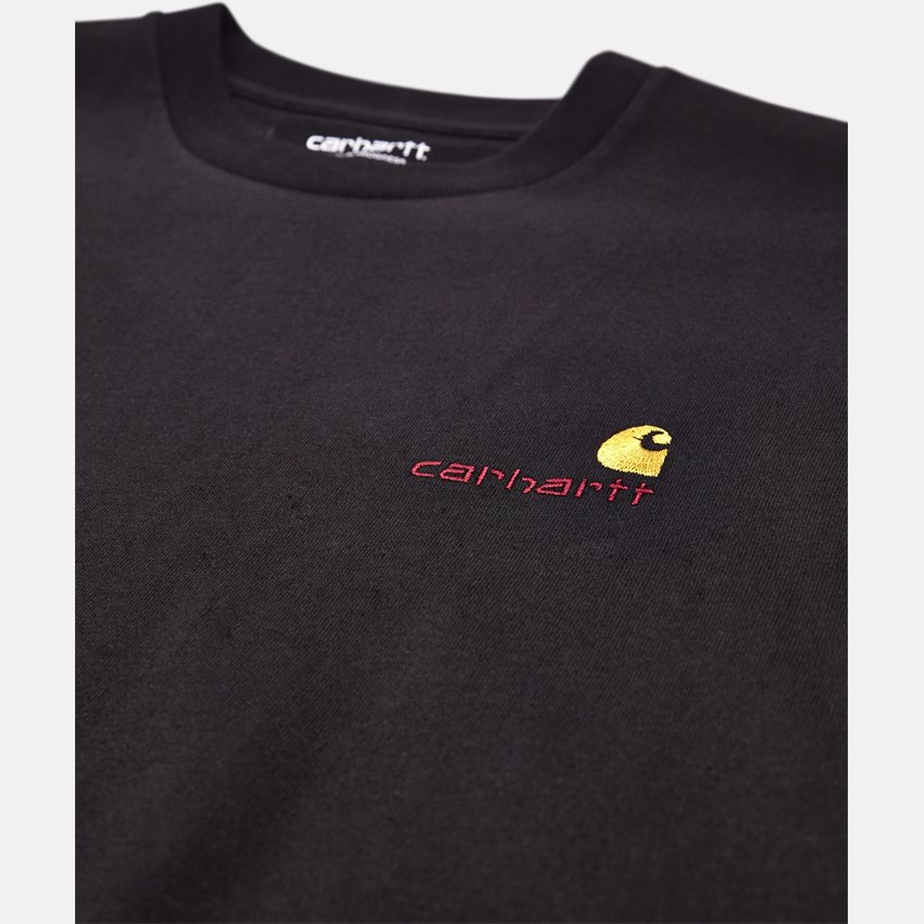 Carhartt WIP T-shirts S/S AMERICAN SCRIPT I025711 BLACK