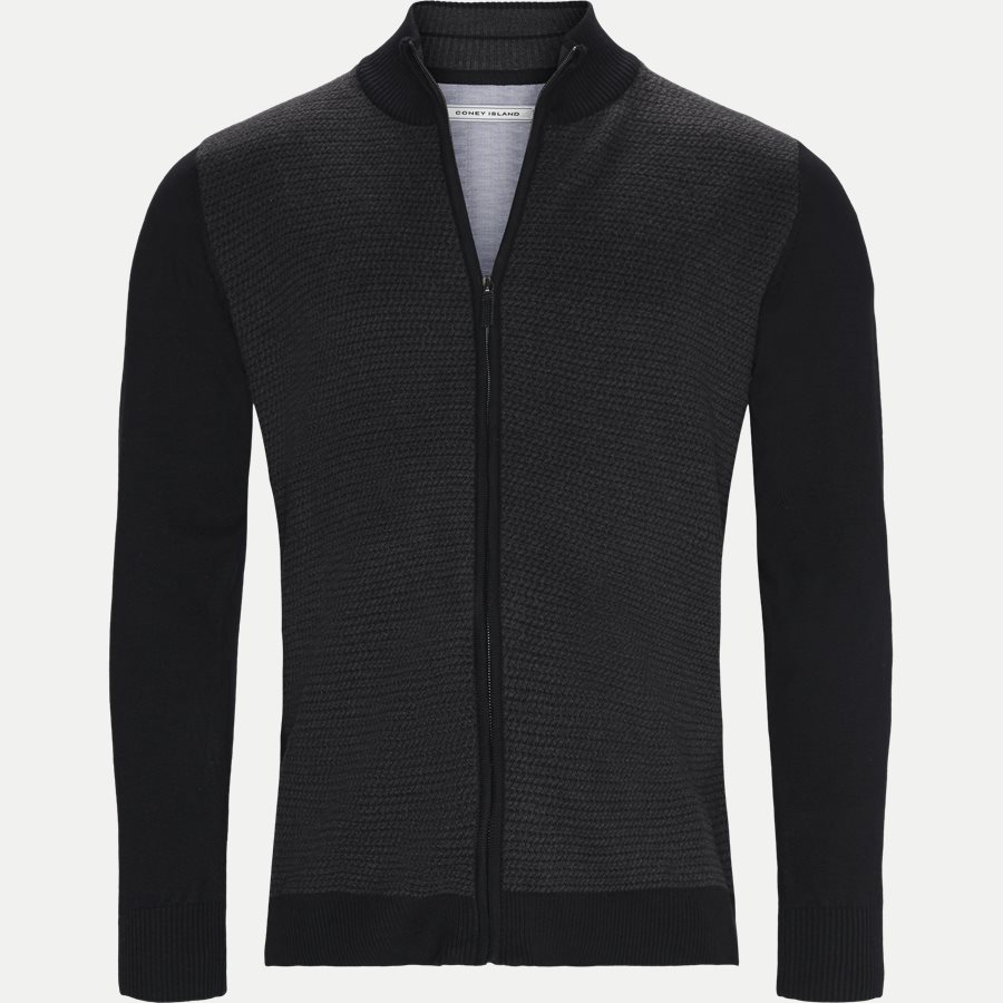 VENTOUX - Ventoux Cardigan Strik - Strik - Regular - BLACK - 1