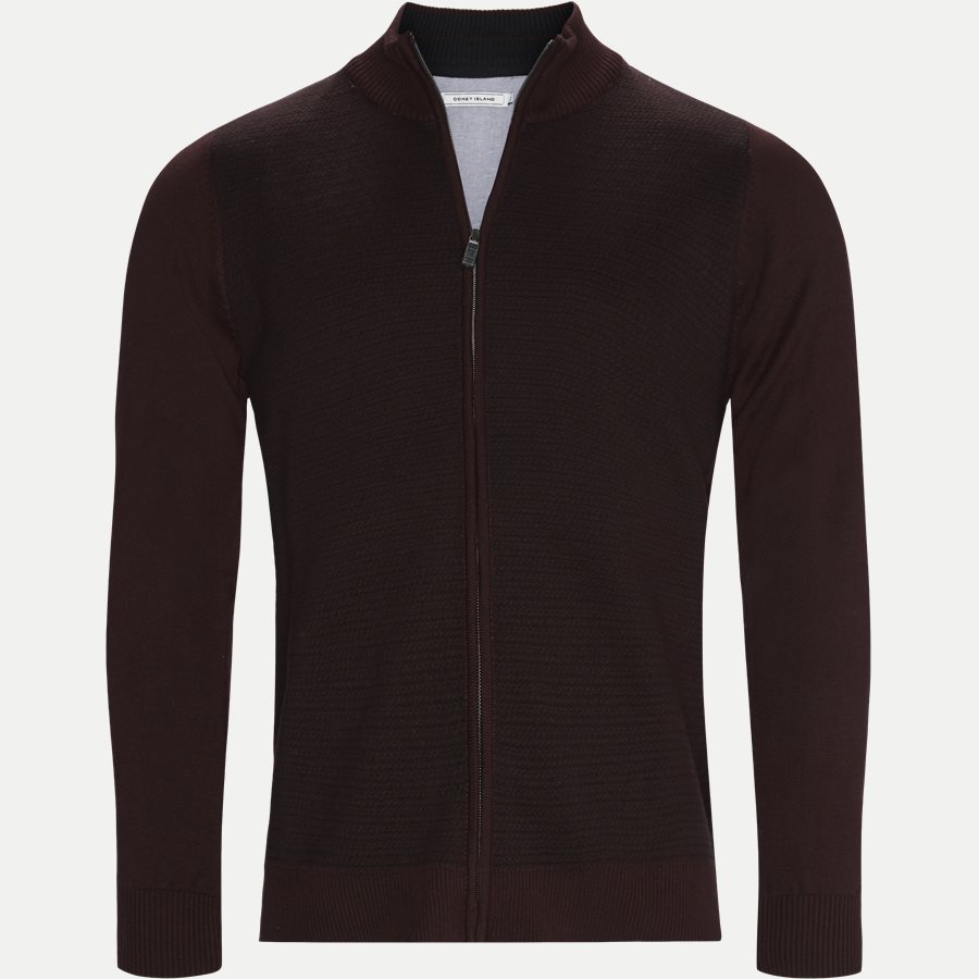 VENTOUX - Ventoux Cardigan Strik - Strik - Regular - BORDEAUX - 1