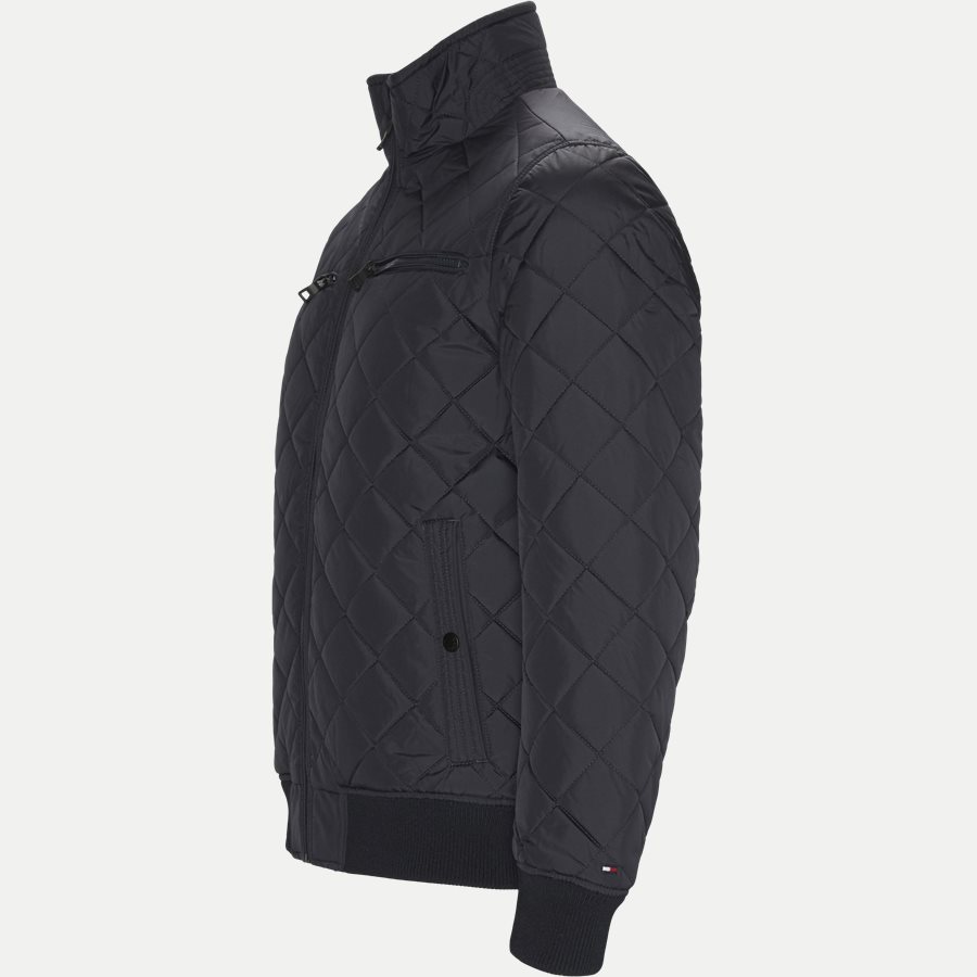 STRIPED RIB QUILTED BOMBER 7697 - Striped Rib Quilted Bomber - Jakker - Regular - NAVY - 4