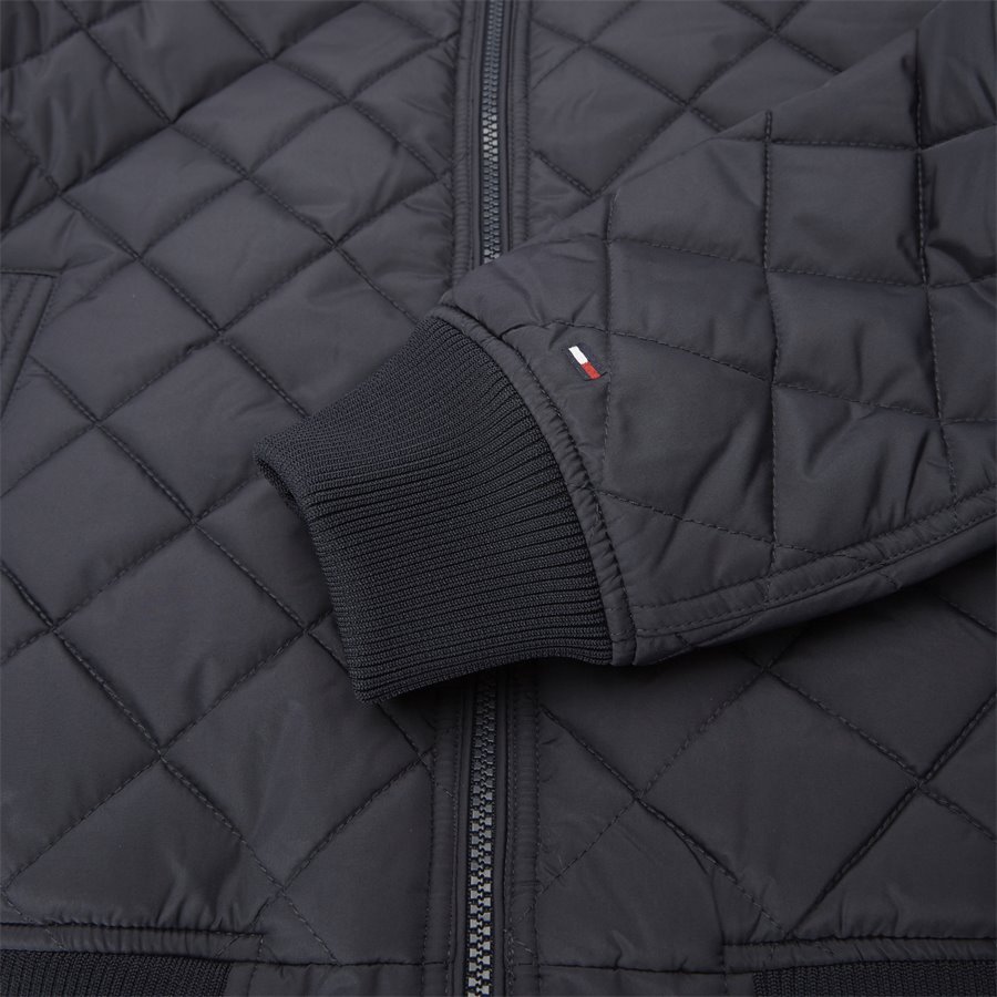 STRIPED RIB QUILTED BOMBER 7697 - Striped Rib Quilted Bomber - Jakker - Regular - NAVY - 8