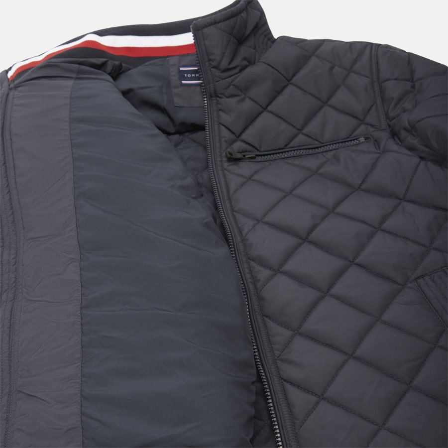 STRIPED RIB QUILTED BOMBER 7697 - Striped Rib Quilted Bomber - Jakker - Regular - NAVY - 10