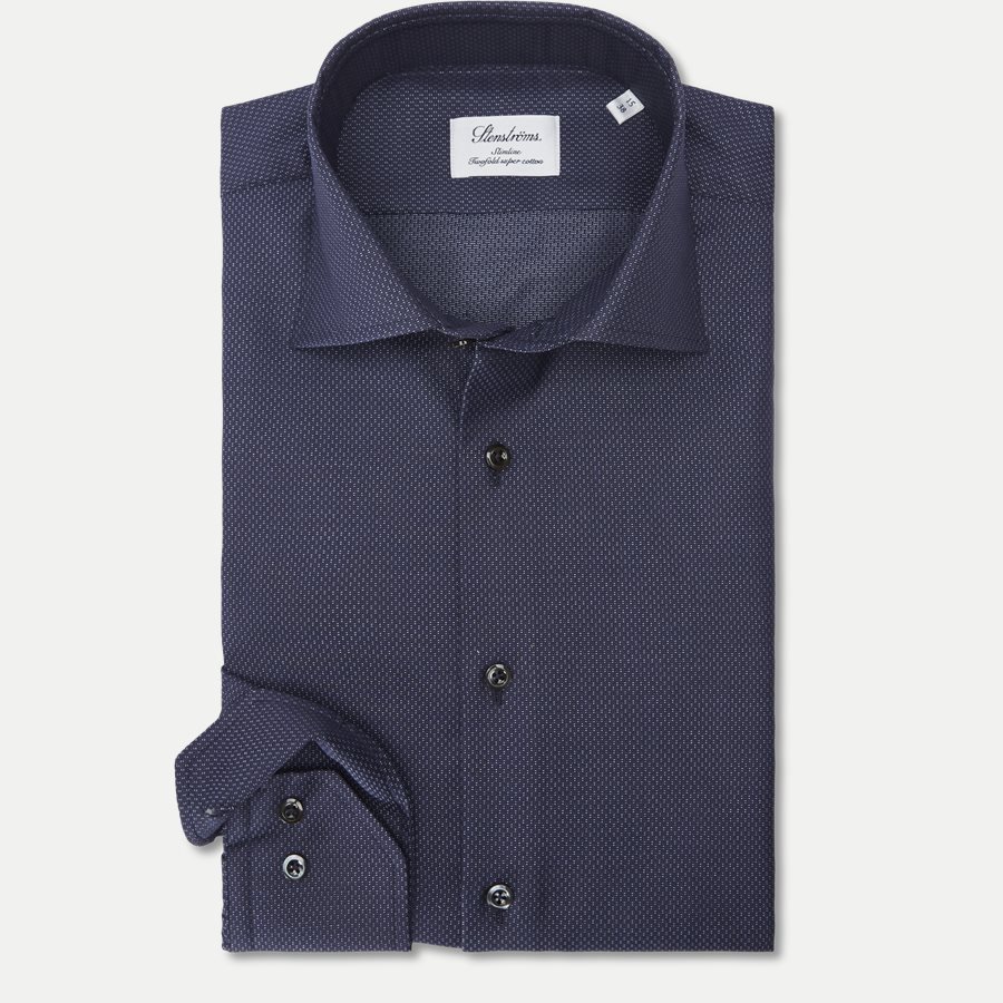 7689 712771/612771 - Twofold Super Cotton Skjorte - Skjorter - NAVY - 1