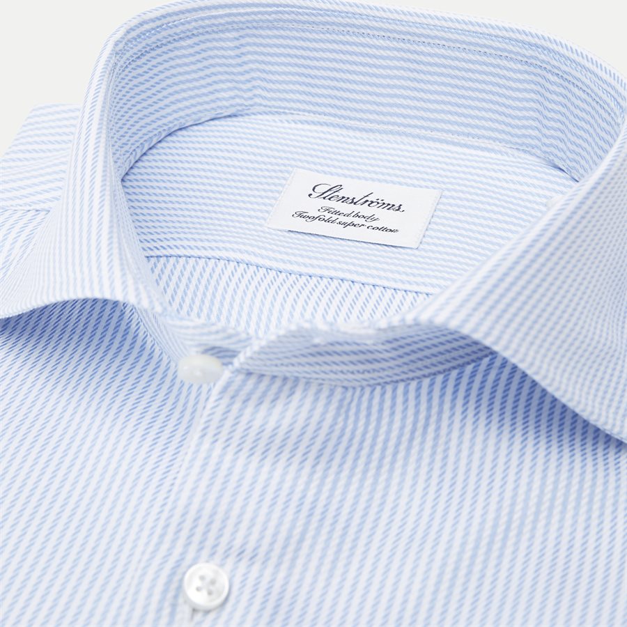 7639 702111/602111 - Twofold Super Cotton Skjorte - Skjorter - BLÅ - 2
