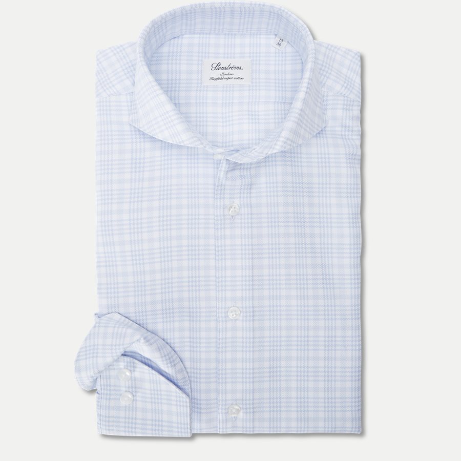7642 702361/602361 - Twofold Super Cotton Skjorte - Skjorter - BLÅ - 1