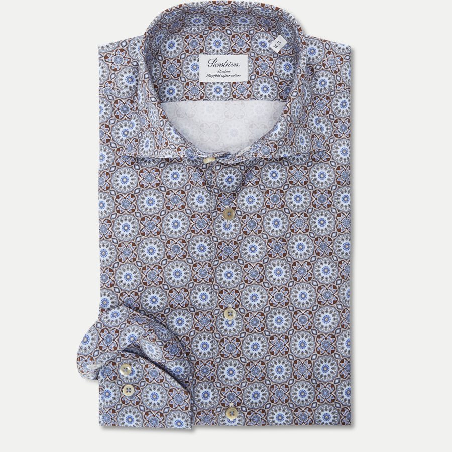 7610 712901/612901 - Twofold Super Cotton Skjorte - Skjorter - BRUN - 1