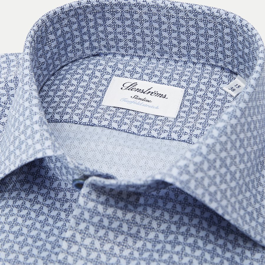 7144 712771/612771 - Twofold Stretch Skjorte - Skjorter - BLÅ - 2
