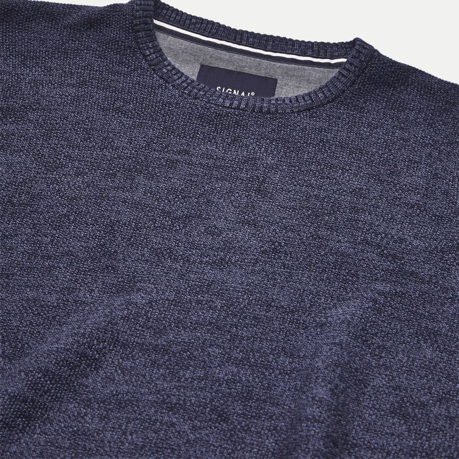 12231 946 - Crew Neck Strik - Strik - Regular - DENIM - 3