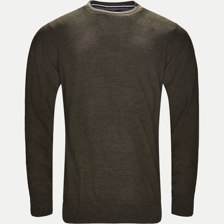 12231 946 - Crew Neck Strik - Strik - Regular - OLIVEN - 1