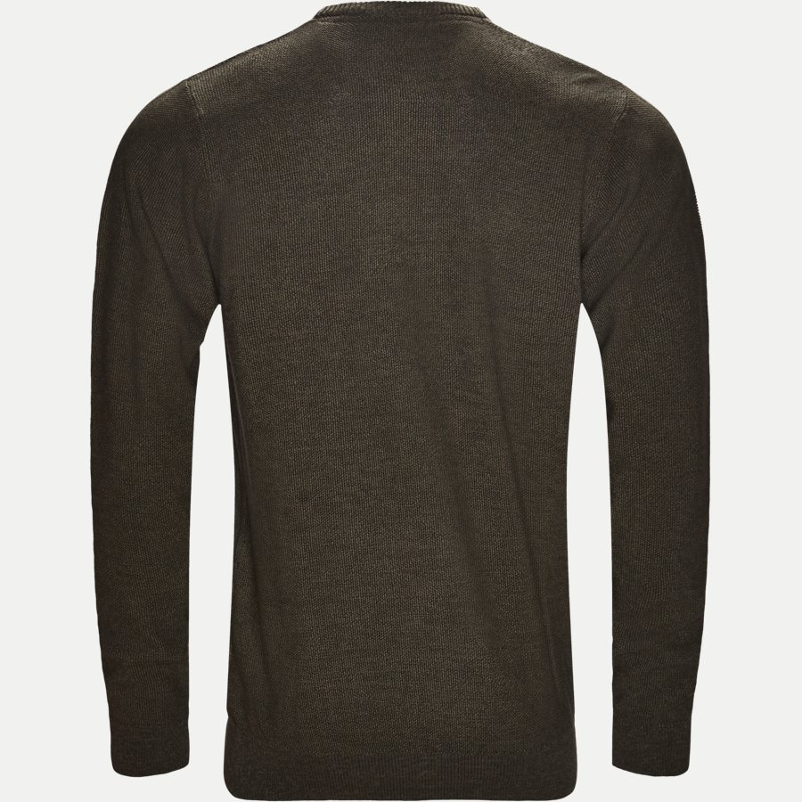 12231 946 - Crew Neck Strik - Strik - Regular - OLIVEN - 2