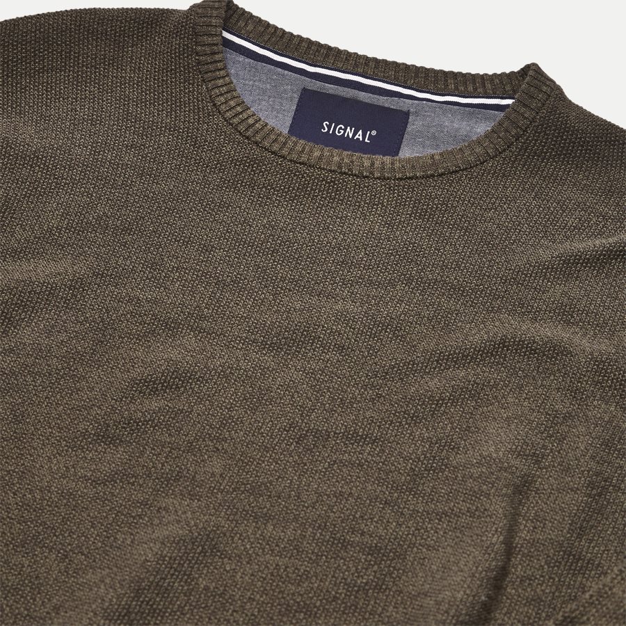 12231 946 - Crew Neck Strik - Strik - Regular - OLIVEN - 3