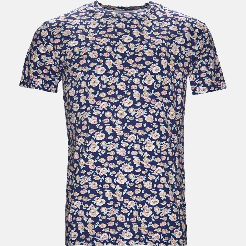 Just Junkies T-shirts CENTRAL FLOWER TEE JJ809 NAVY