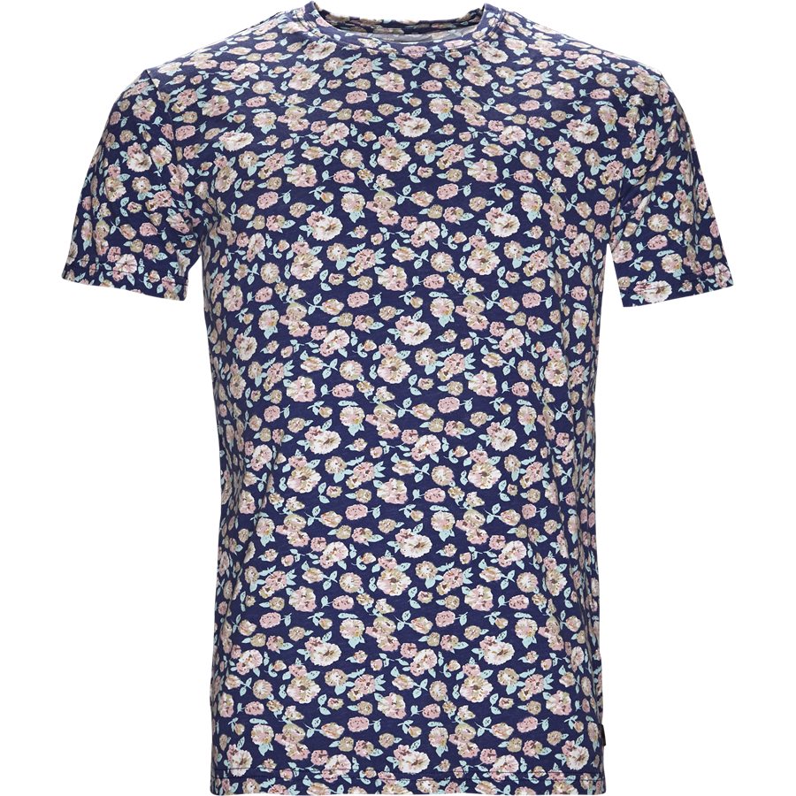 CENTRAL FLOWER TEE JJ809 - Central Flower Tee - T-shirts - Regular - NAVY - 1