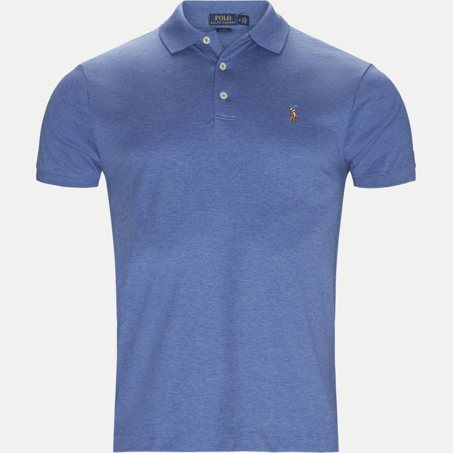 710685514 - Soft-Touch Polo T-shirt - T-shirts - Slim - DENIM - 1