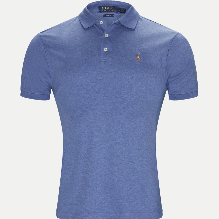 710685514 - Soft-Touch Polo T-shirt - T-shirts - Slim - DENIM - 1