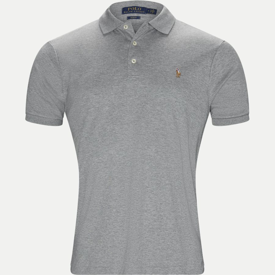 710685514 - Soft-Touch Polo T-shirt - T-shirts - Slim - GRÅ - 1