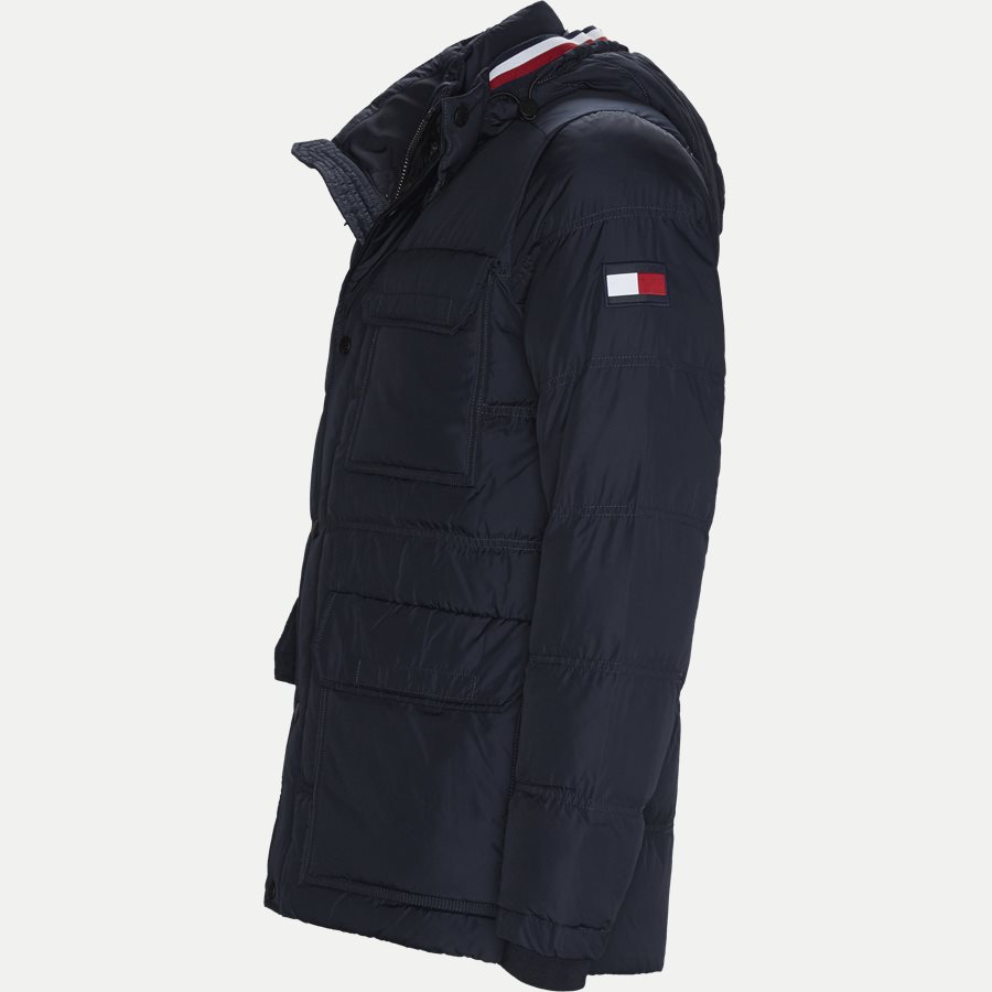 TOMMY DOWN HOODED BOMBER - Down Hooded Bomber Jacket - Jakker - Regular - NAVY - 3