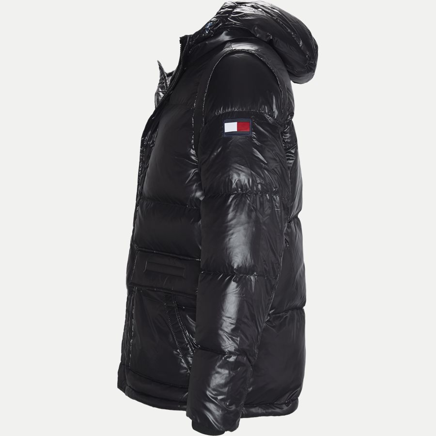 SHINY HOODED DOWN BOMBER - Shiny Hooded Down Bomber Jacket - Jakker - Regular - SORT - 3
