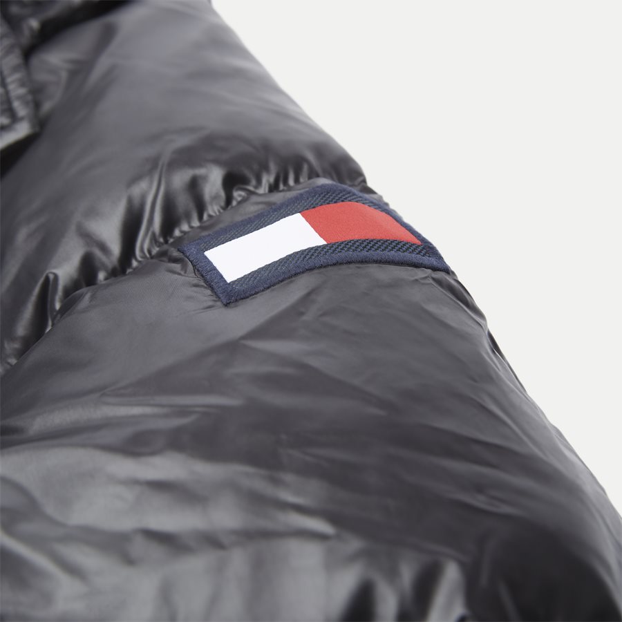 SHINY HOODED DOWN BOMBER - Shiny Hooded Down Bomber Jacket - Jakker - Regular - SORT - 7