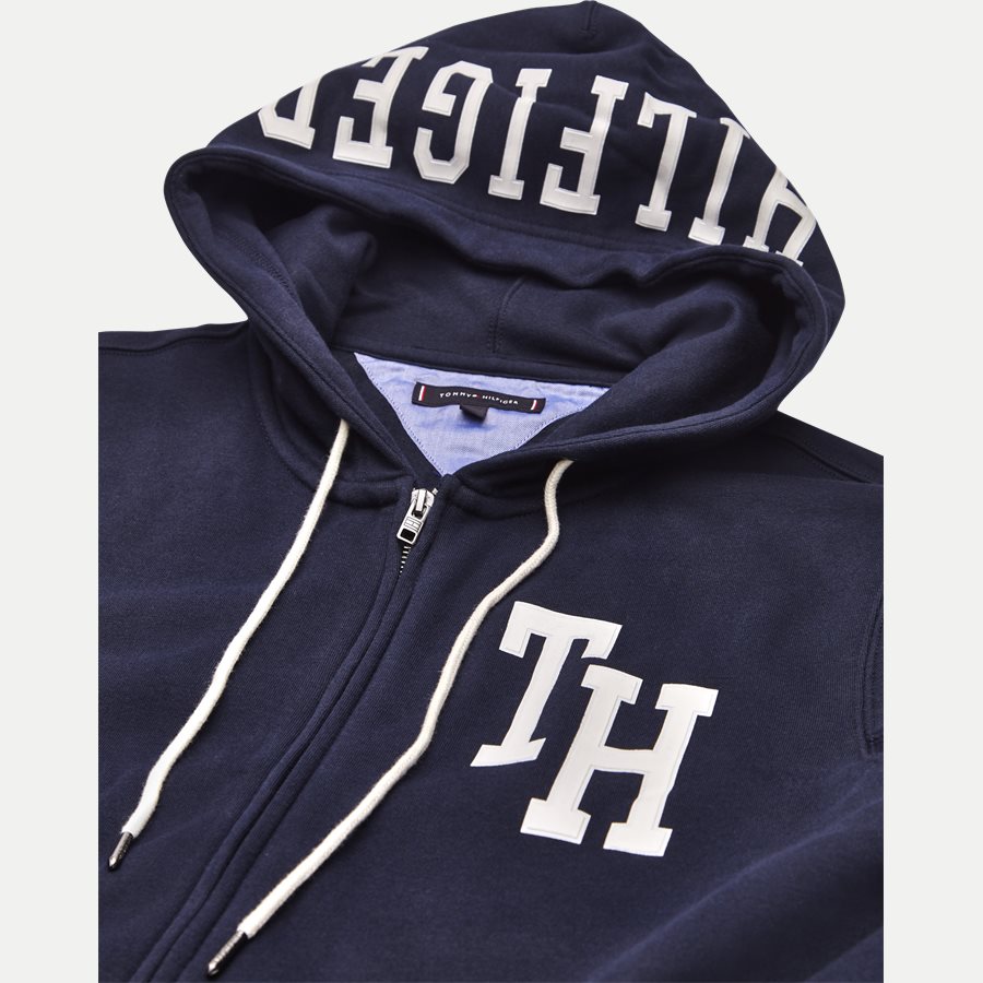 HILFIGER HOODED - Hooded Zippered Sweatshirt - Sweatshirts - Regular - NAVY - 3