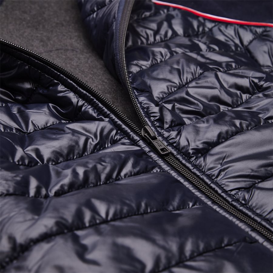 MIXED MEDIA WOOL ZIP HOODIE - Mixed Media Wool Zip Hoodie - Sweatshirts - Regular - NAVY - 5