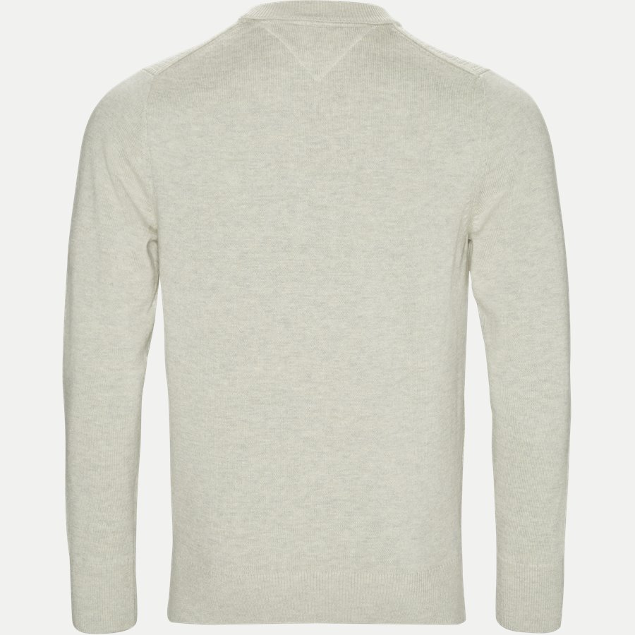 WOOL BLEND STRUCTURED CNECK - Structured Crew Neck - Strik - Regular - GRÅ - 2