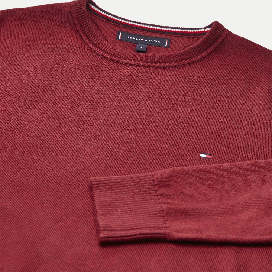 PIMA COTTON CASHMERE CNECK - Pima Cotton Cashmere Crew Neck - Strik - Regular - BORDEAUX - 3