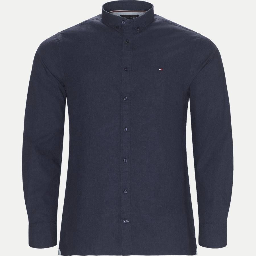 HEATHER HERRINGBONE SHIRT - Heather Herringbone Shirt - Skjorter - Regular - NAVY - 1