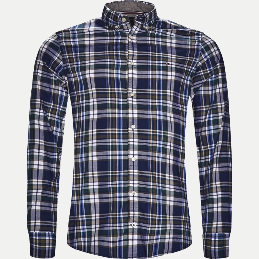 SLIM MUTICOLOR CHECK SHIRT - Multicolor Check Shirt - Skjorter - Slim - BLÅ - 1