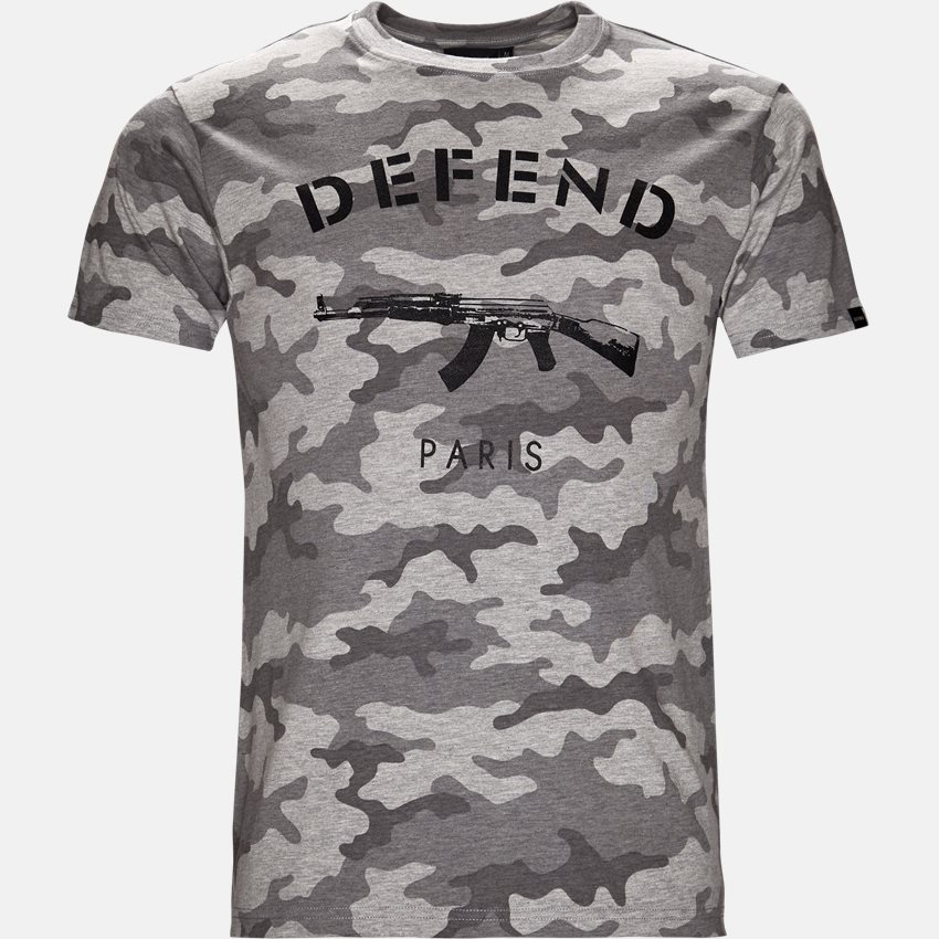 Defend Paris T-shirts PARIS TEE CAMO GREY GRÅ
