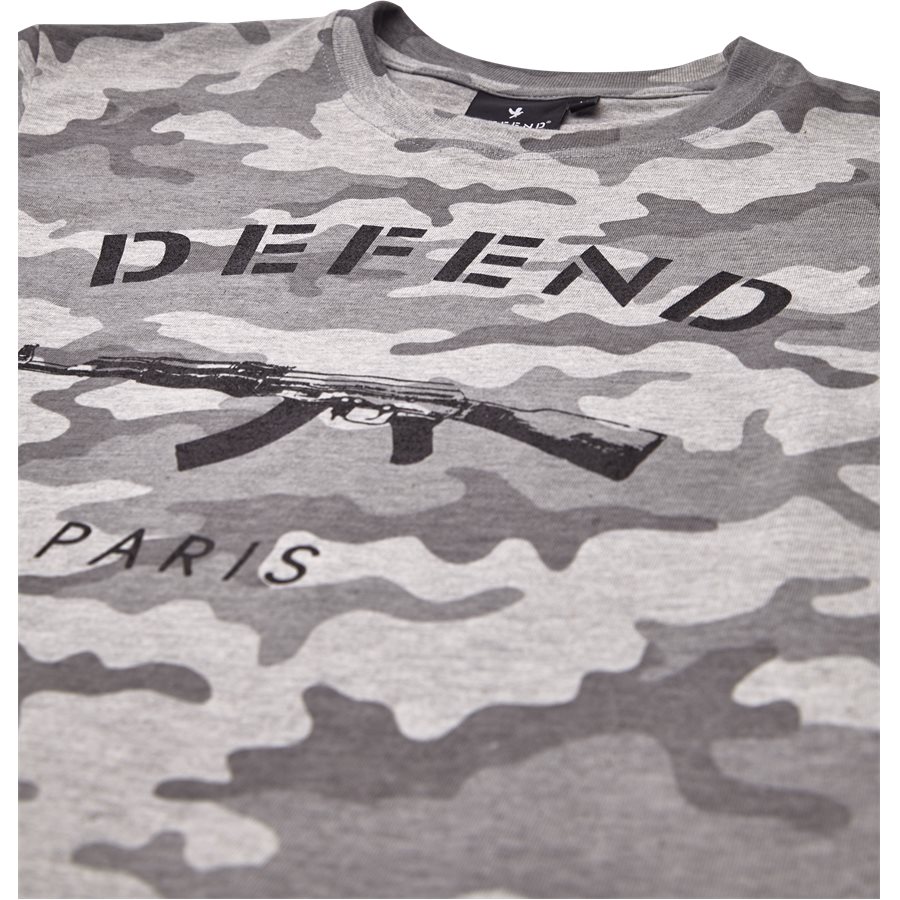 PARIS TEE CAMO GREY - Paris Tee Camo - T-shirts - Regular - GRÅ - 3