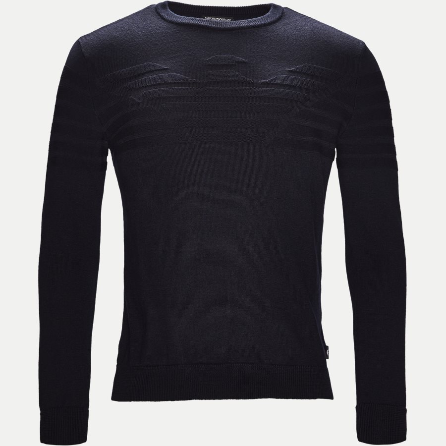 6Z1MYA 1M2AZ - Crew Neck Logo Knit - Strik - Regular - NAVY - 1