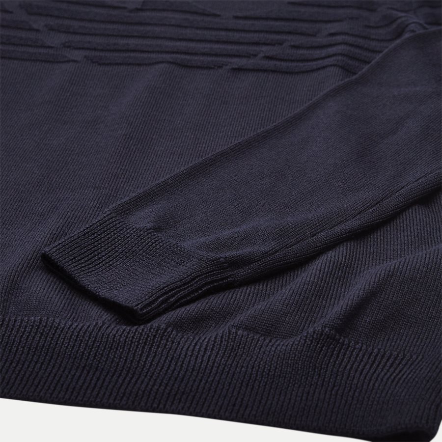 6Z1MYA 1M2AZ - Crew Neck Logo Knit - Strik - Regular - NAVY - 4