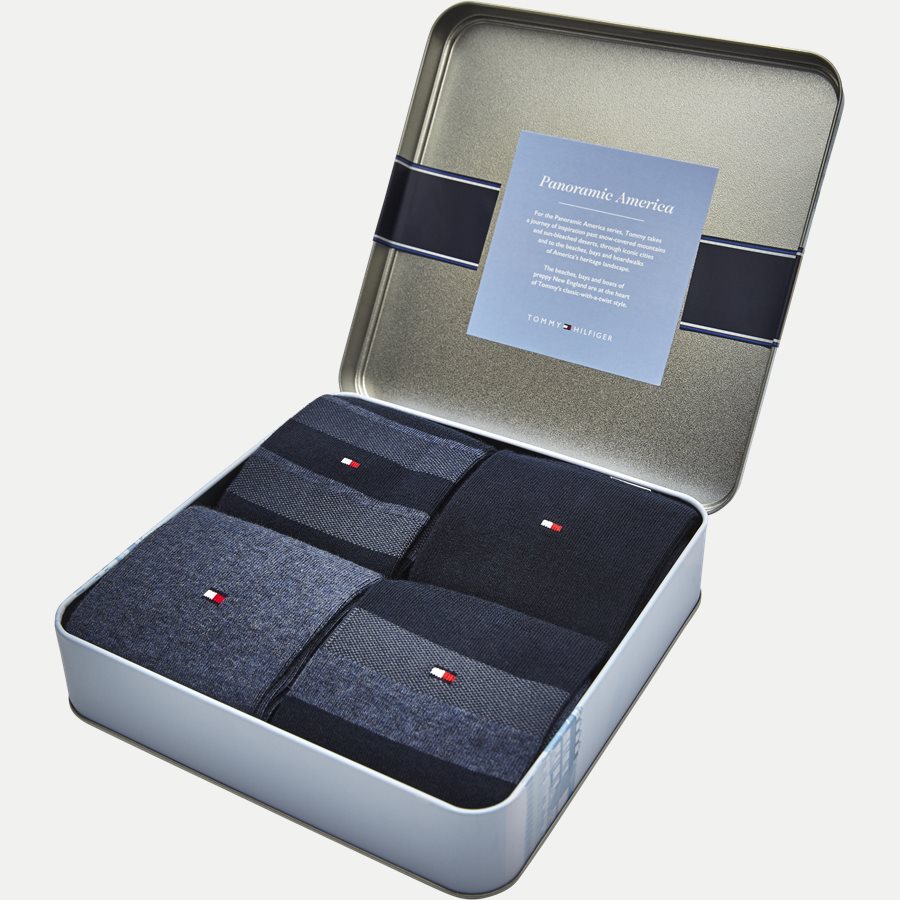 482002001 - 4-Pack Gift Box Socks - Strømper - BLÅ - 1