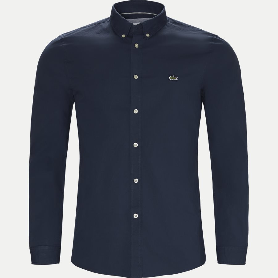 CH5816. - Stretch Cotton Poplin Shirt - Skjorter - Slim - NAVY - 1