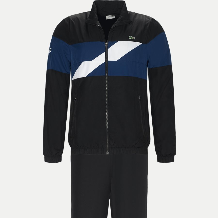 WH9538 - Colored Bands Taffeta Tennis Tracksuit - Sweatshirts - Regular - SORT - 1