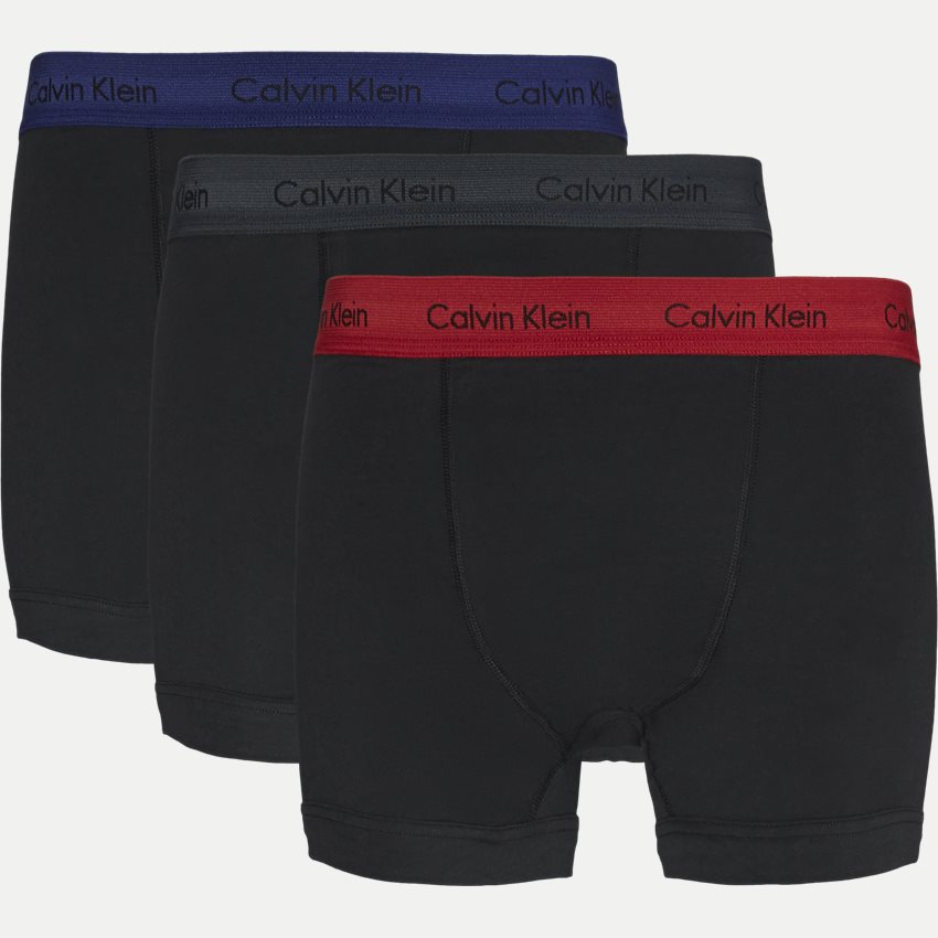 Calvin Klein Underwear 0000U2662G TRUNK 3PK.. RØD/BLÅ/KOKS