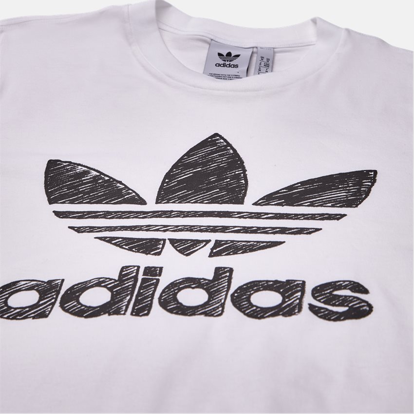 Adidas Originals T-shirts HAND DRAWN DH4810 HVID