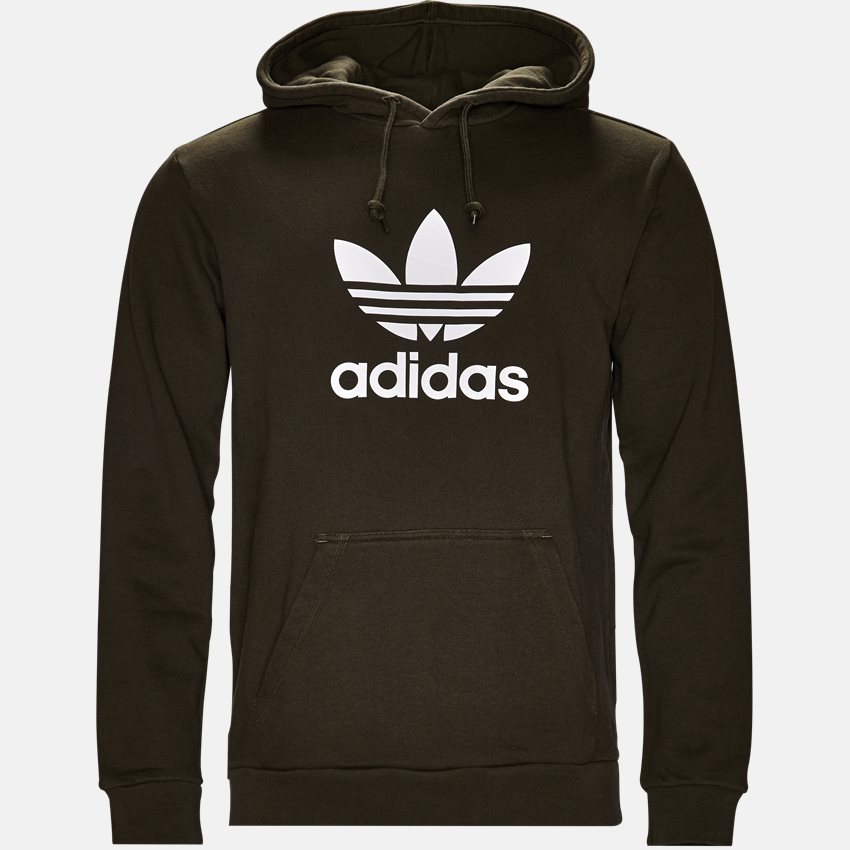 Adidas Originals Sweatshirts TREFOIL HOOD DT7970 GRØN