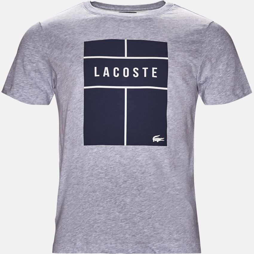 Lacoste T-shirts TH9462 GRÅ/NAVY/HVID