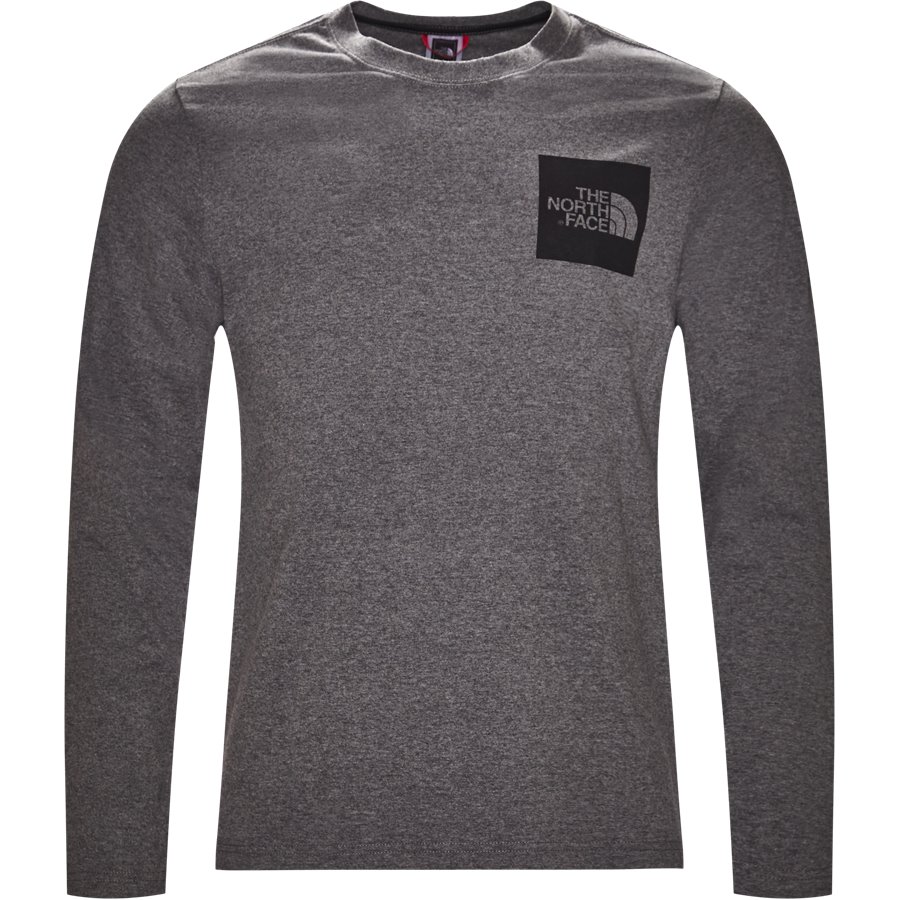FINE TEE LS - Fine Tee LS - T-shirts - Regular - GRÅ - 1