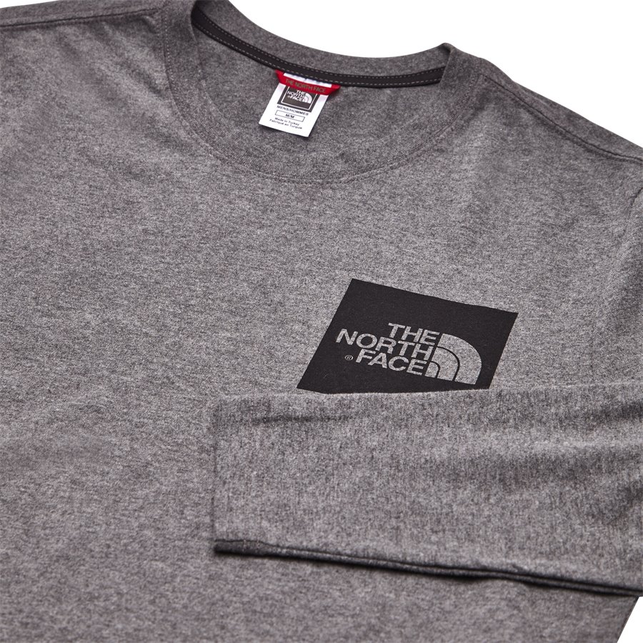 FINE TEE LS - Fine Tee LS - T-shirts - Regular - GRÅ - 3