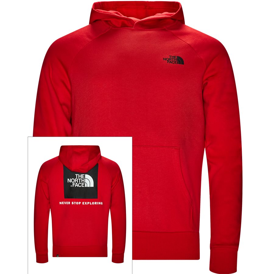 RAGLAN RED BOX HOODIE - Raglan Red Box Hoodie - Sweatshirts - Regular - RØD - 1