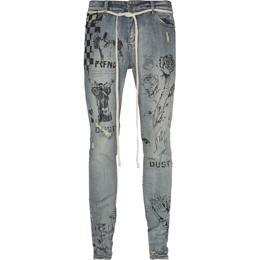 PRINTED FLORAL JEANS - Printed Floral Jeans - Jeans - Regular - DENIM - 1