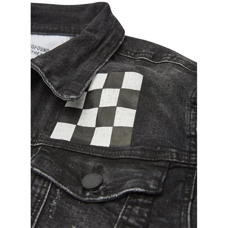 MISFIT CHECKERED DENIM JACKET - Misfit Checkered Denim Jacket - Jakker - Regular - SORT - 4