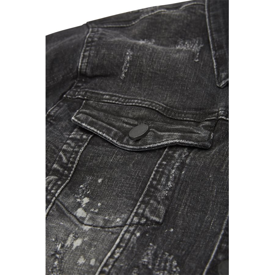 MISFIT CHECKERED DENIM JACKET - Misfit Checkered Denim Jacket - Jakker - Regular - SORT - 5